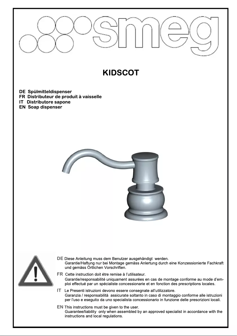 Image de la première page du manuel de l'appareil KITDSCOT