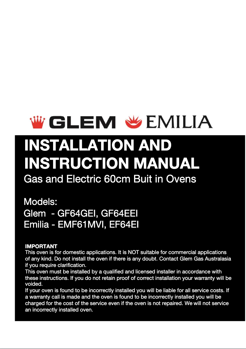 Image de la première page du manuel de l'appareil GF64EEI