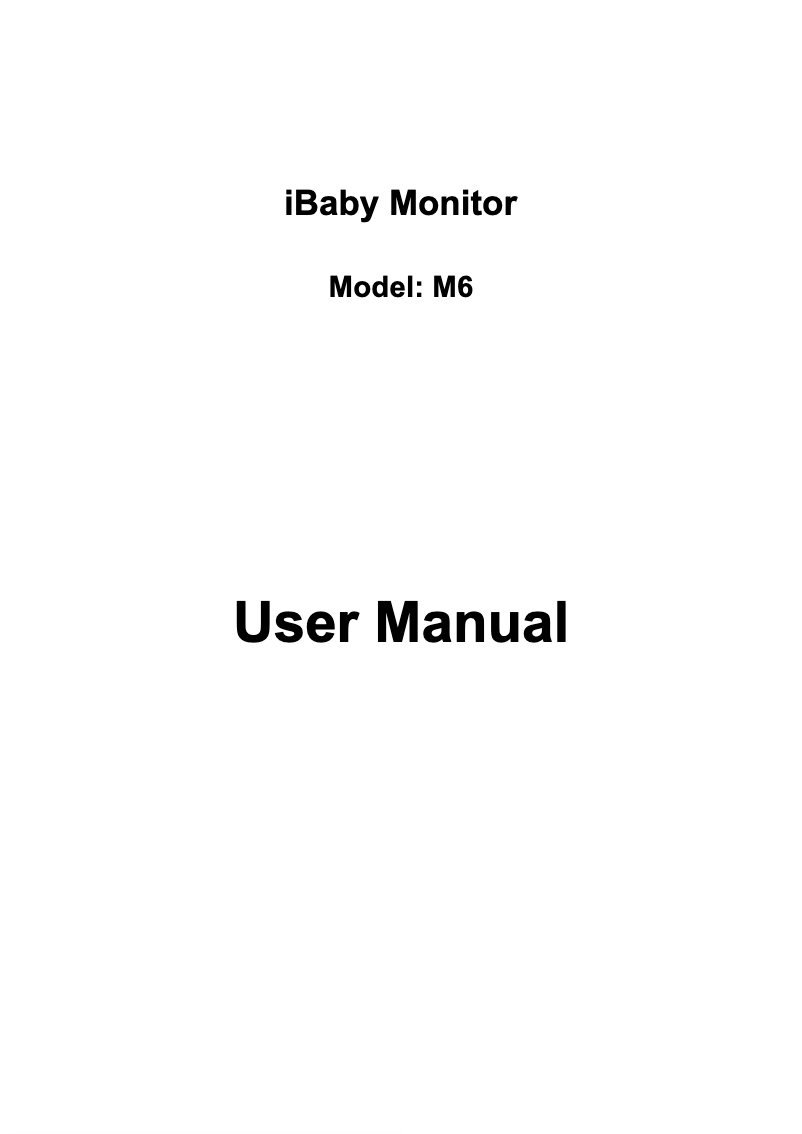 Page n°1 - Manuel utilisateur iBaby Care M6