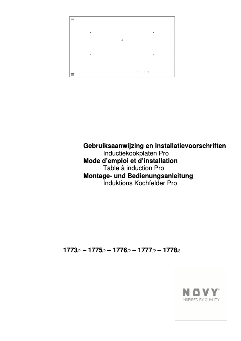 Page n°1 - Manuel utilisateur Novy Pro 1778