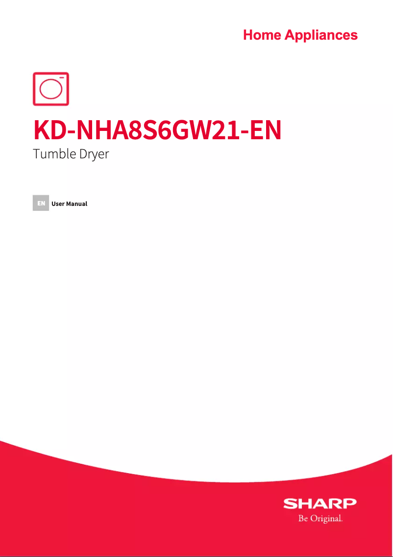 Page n°1 - Manuel utilisateur Sharp KD-NHA8S6GW21-EN