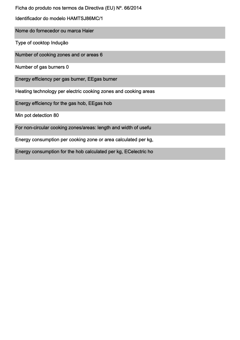 Page 1 de la notice Brochure Haier HAMTSJ86MC/1