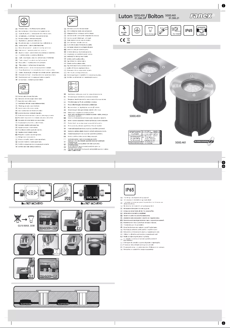 Page 1 de la notice Manuel utilisateur Ranex Bolton