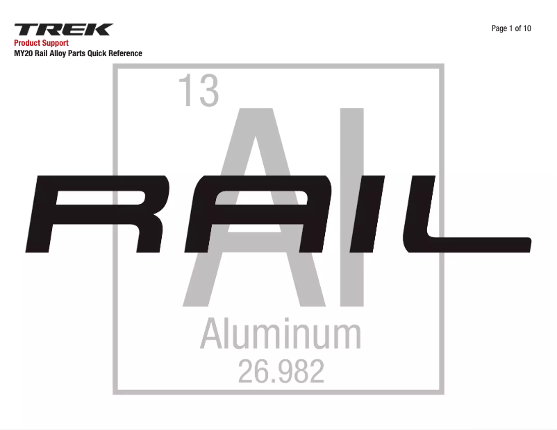 Page 1 de la notice Guide de démarrage rapide Trek Rail 9 GX