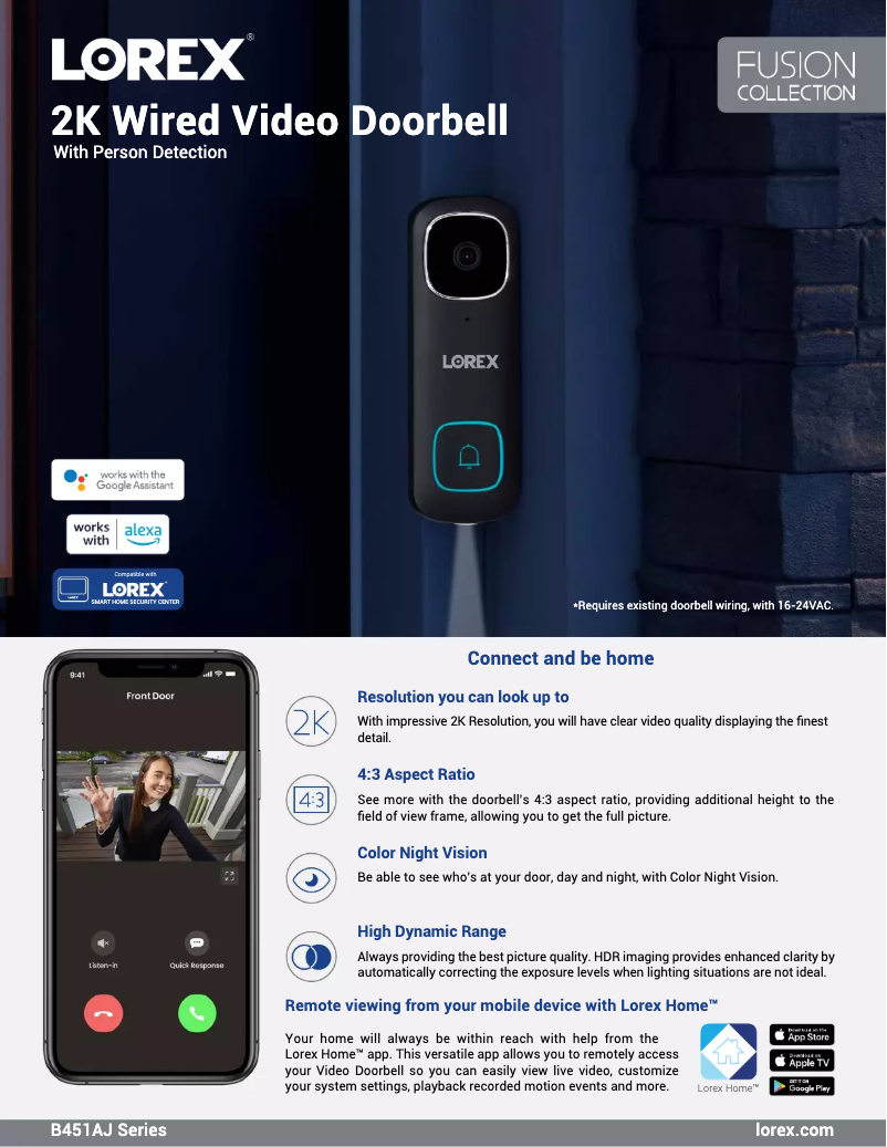 Image de la première page du manuel de l'appareil B451AJD-EG