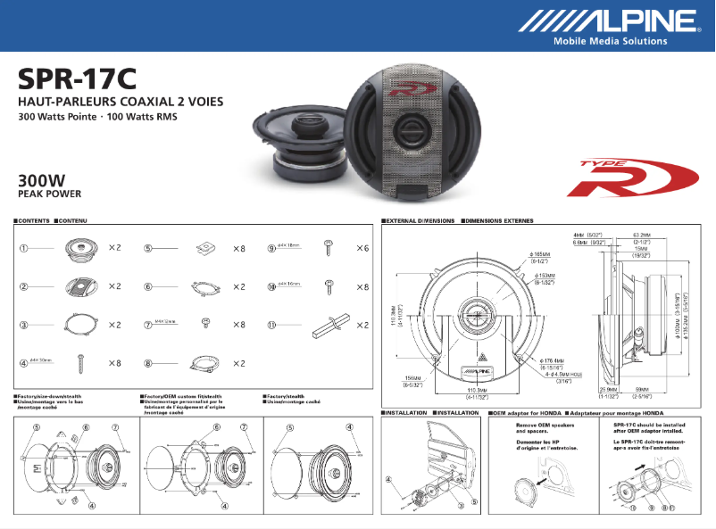 Image de la première page du manuel de l'appareil SPR-17C
