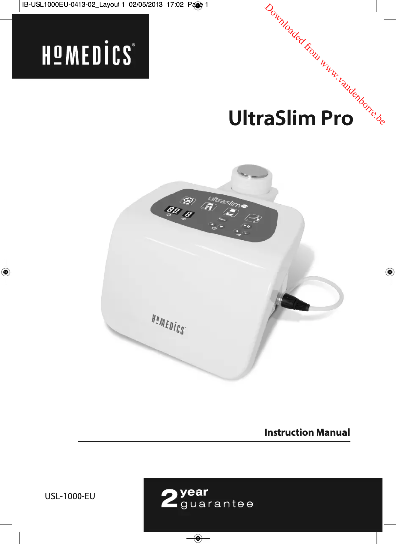 Image de la première page du manuel de l'appareil UltraSlim Pro USL-1000-EU