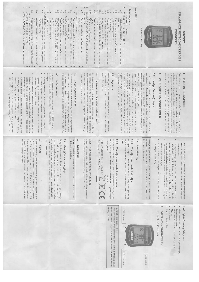 Página 1 del manual Manual de usuario Ascot Serie 04/2010