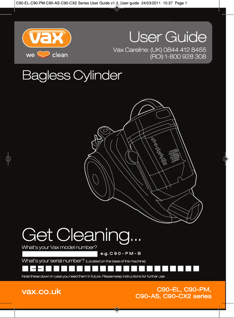 Page 1 de la notice Manuel utilisateur Vax Power Midi VX C88-CX-H