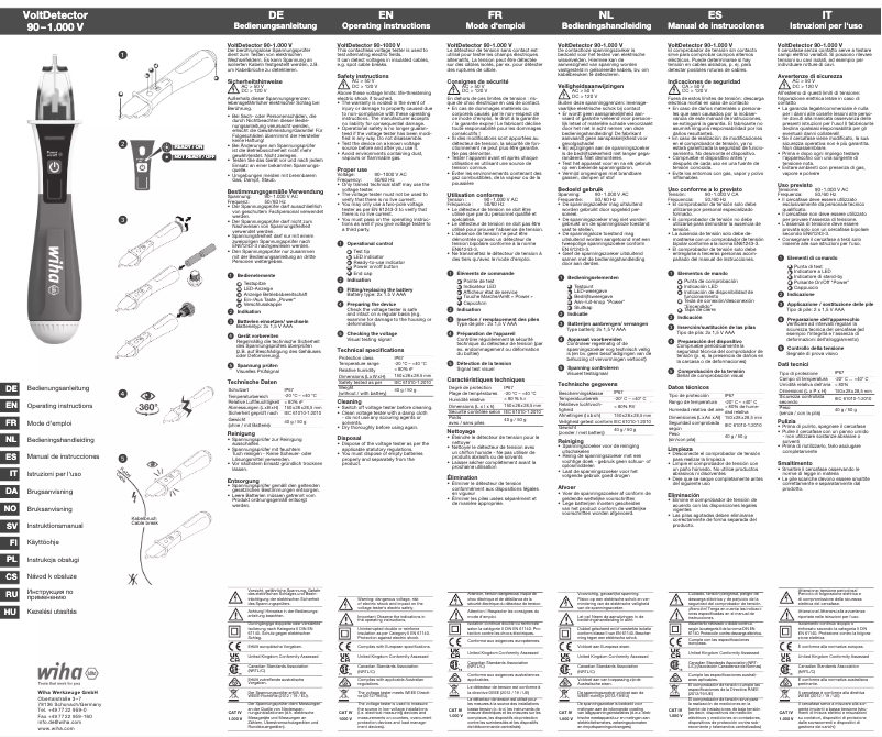 Page n°1 - Manuel utilisateur Wiha 43798