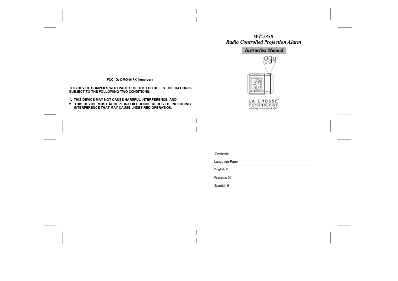 Página 1 del manual Manual de usuario La Crosse Technology WT-5350U