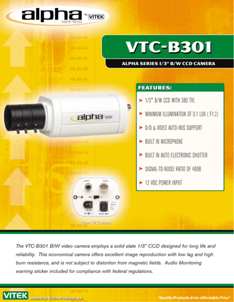 Page 1 de la notice Manuel utilisateur Vitek VTC-B301