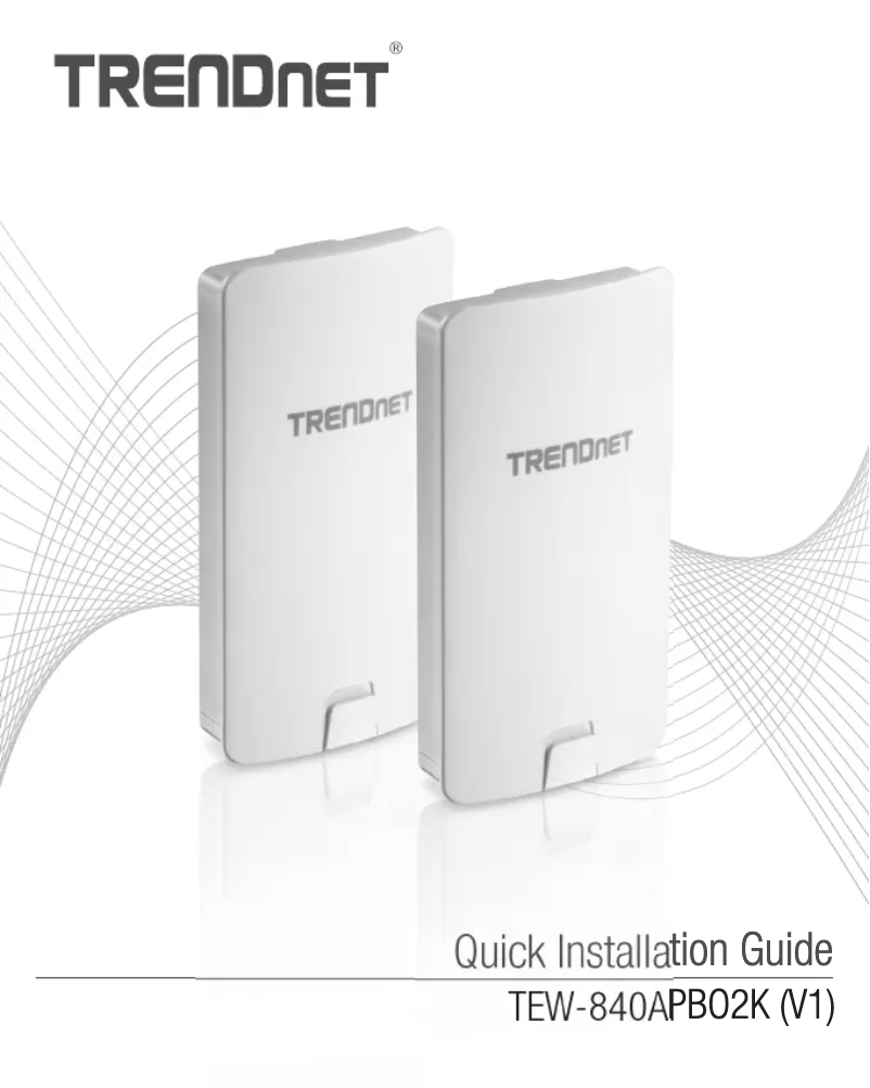 Page 1 de la notice Manuel utilisateur TRENDnet TEW-840APBO2K