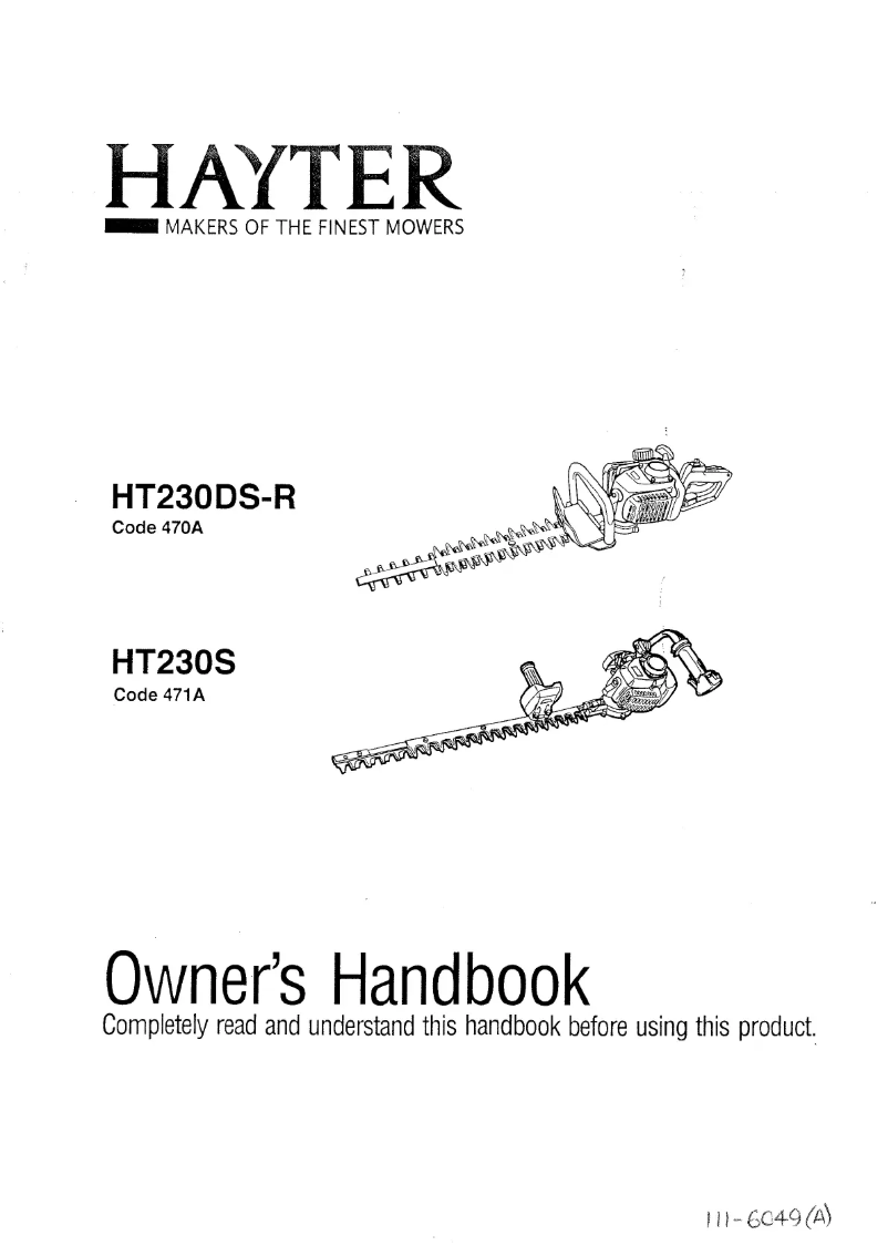 Image de la première page du manuel de l'appareil HT230DS-R