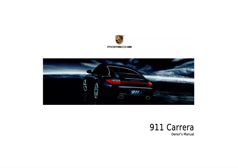 Page 1 of the manual User Manual Porsche 911 Carrera (2009)
