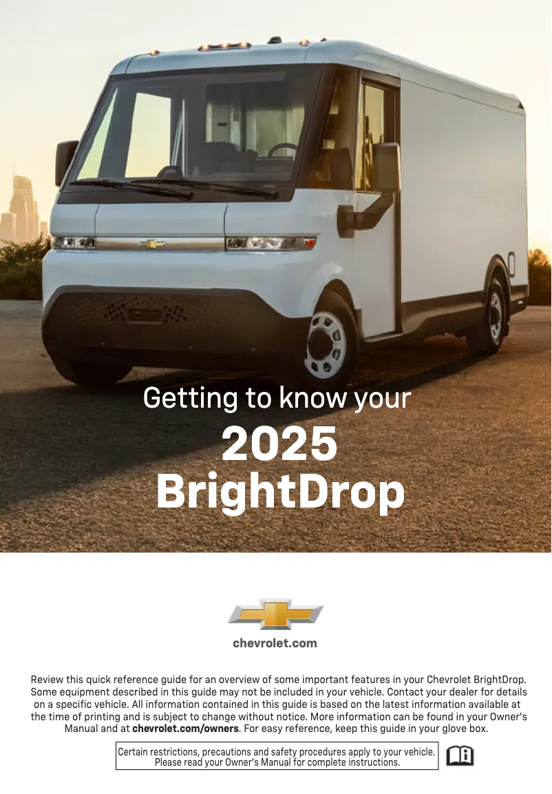Página 1 del manual Guía de inicio rápido Chevrolet BrightDrop 600 (2025)