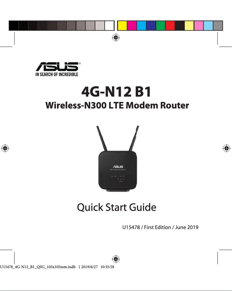 Page 1 de la notice Manuel utilisateur Asus 4G-N12
