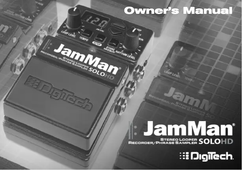 Page 1 de la notice Manuel utilisateur Digitech JamMan Solo HD