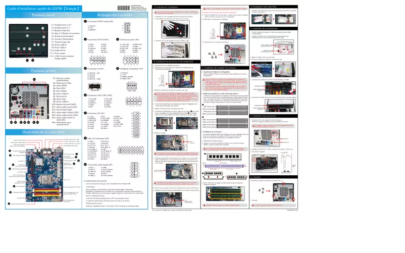Page 1 de la notice Manuel utilisateur Shuttle SZ87R6