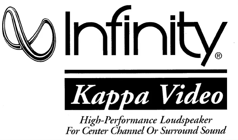 Page 1 de la notice Manuel utilisateur Infinity Kappa Video