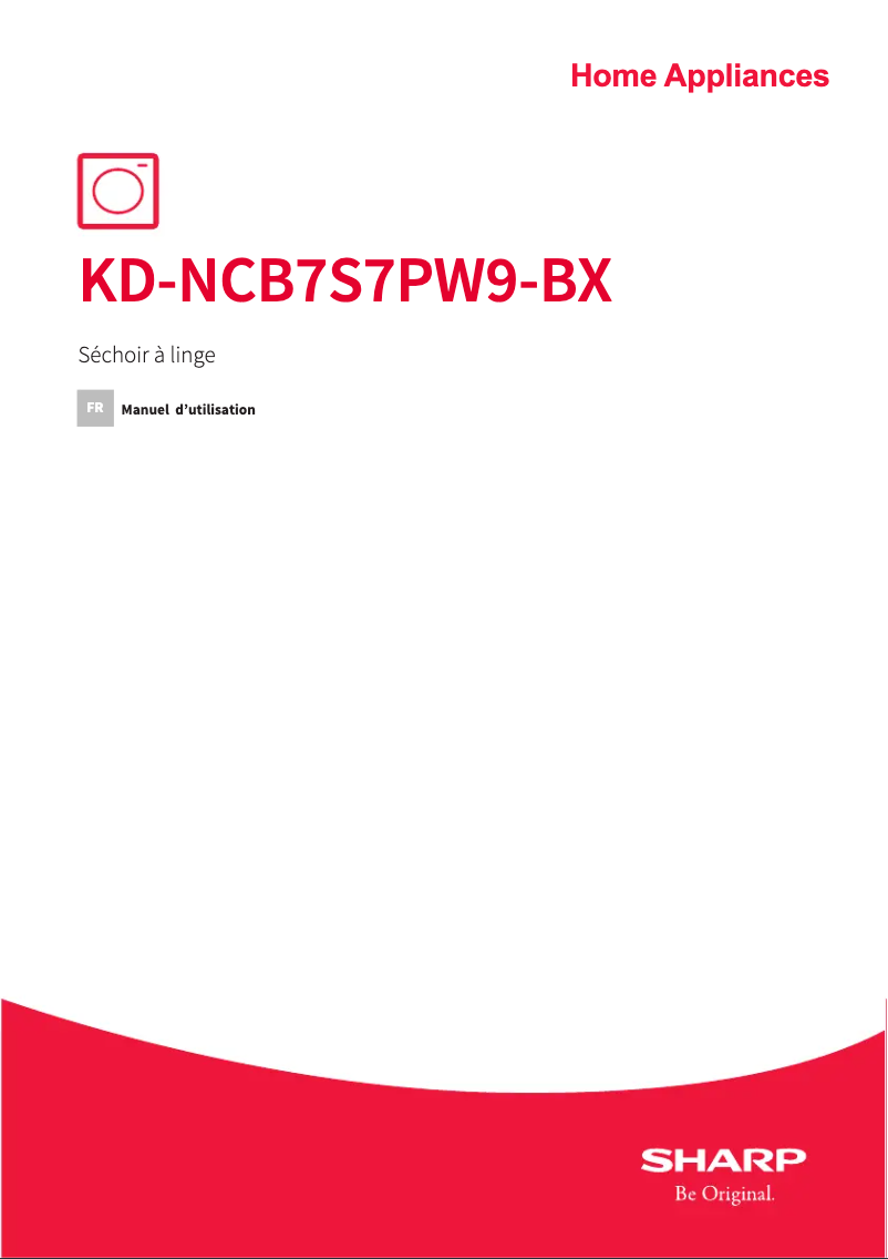 Page 1 de la notice Manuel utilisateur Sharp KD-NCB7S7PW9-BX