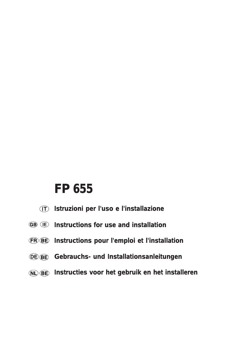 Image de la première page du manuel de l'appareil FP 655.3
