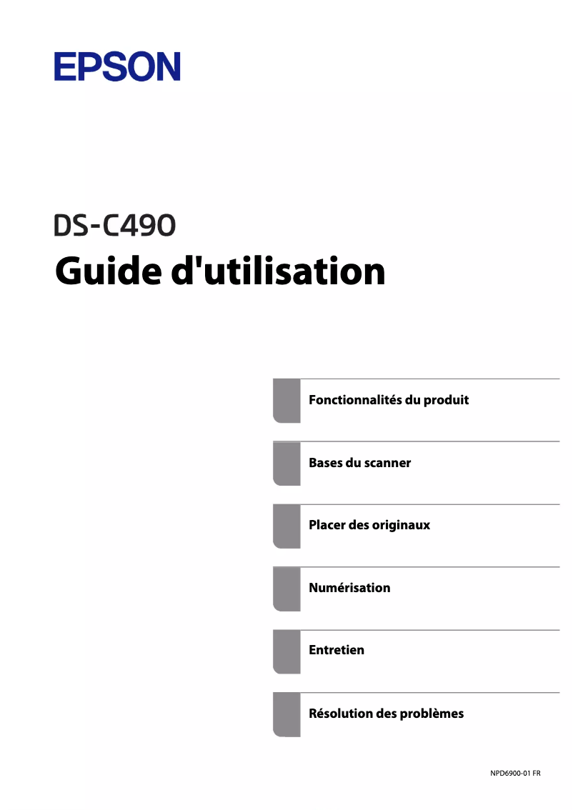 Imagen de la primera página del manual del dispositivo DS-C490
