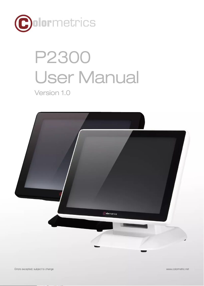 Image de la première page du manuel de l'appareil P2300