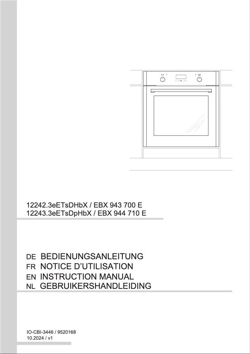 Page n°1 - Manuel utilisateur Amica EBX 943 700 E