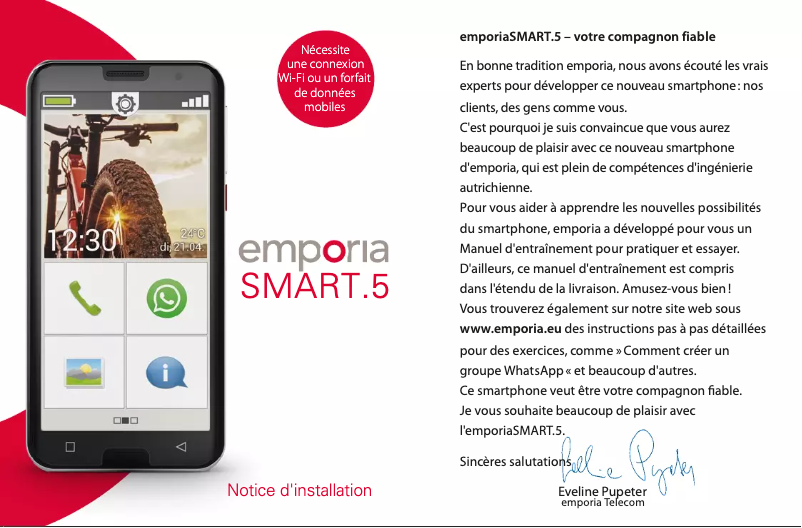 Page 1 de la notice Guide d'installation Emporia Smart.5