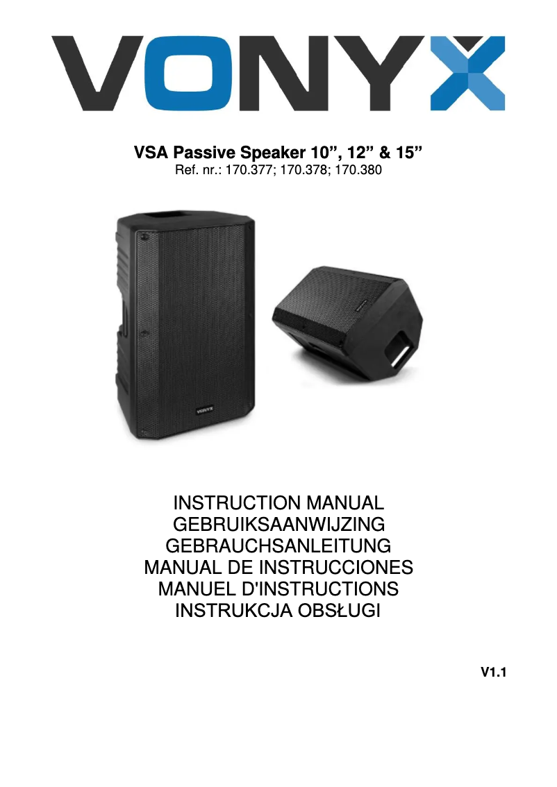Image de la première page du manuel de l'appareil VSA10P