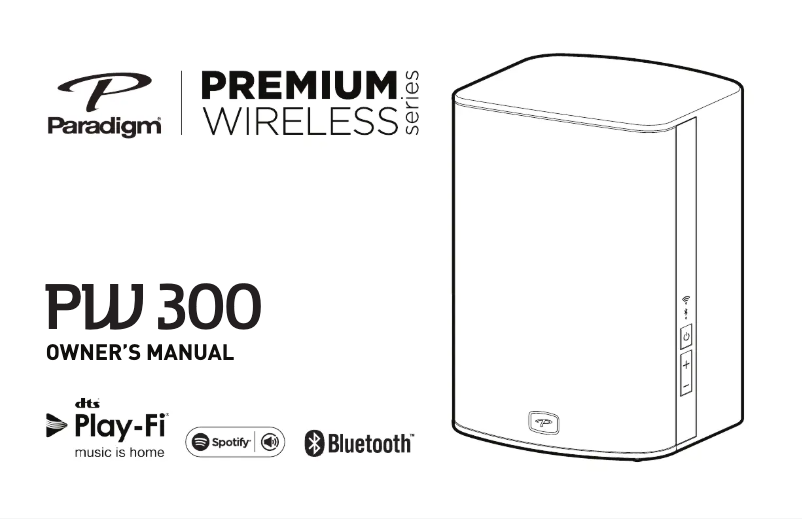 Page 1 de la notice Manuel utilisateur Paradigm PW 300