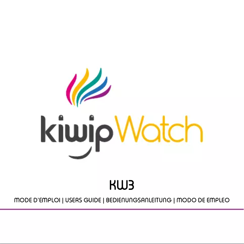 Page n°1 - Manuel utilisateur Kiwip KiwipWatch