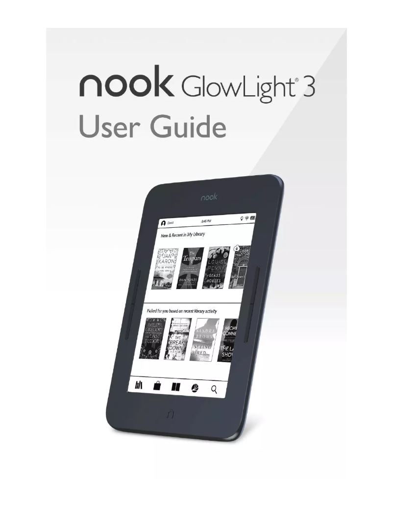 Page n°1 - Manuel utilisateur Barnes & Noble Nook GlowLight 3