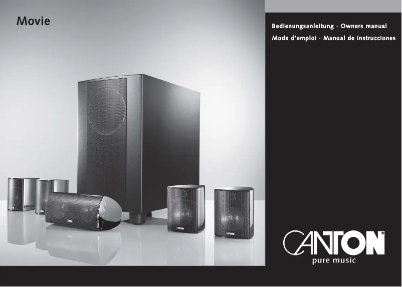 Página 1 del manual Manual de usuario Canton Movie 90