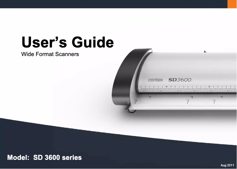 Página 1 del manual Manual de usuario Contex SD3650