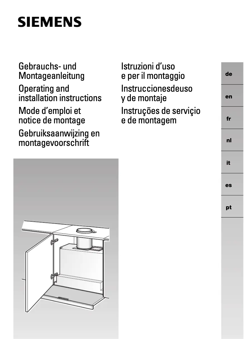 Page n°1 - Manuel utilisateur Siemens LI48630