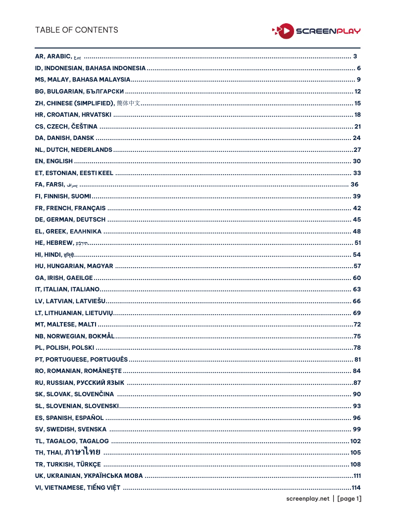 Page 1 de la notice Informations de garantie InFocus ScreenPlay SP2238ST