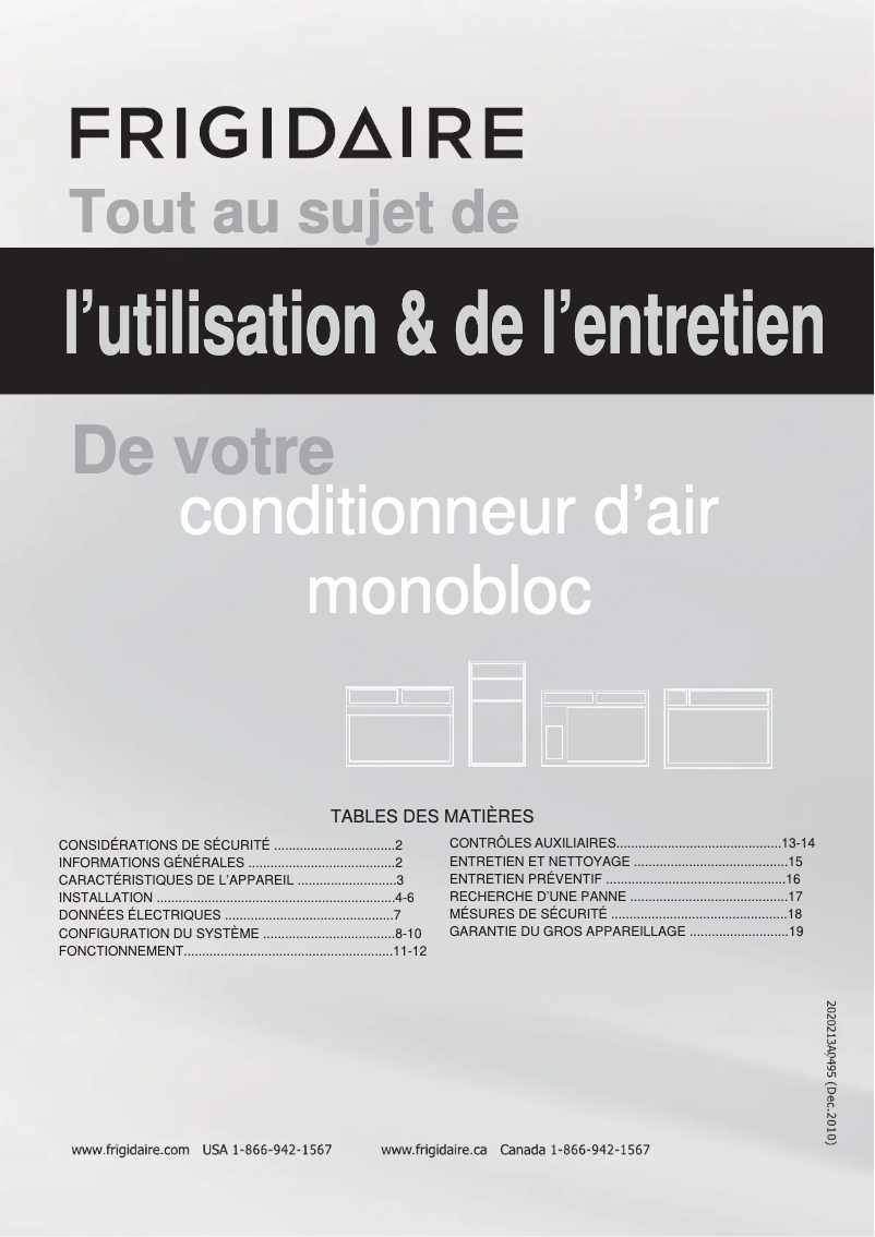 Image de la première page du manuel de l'appareil FFRP122HT3