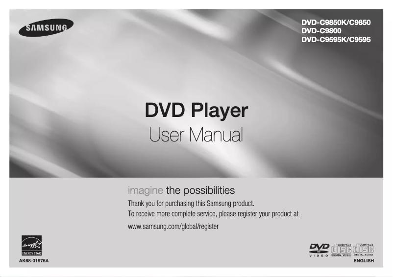 Page 1 de la notice Manuel utilisateur Samsung DVD-C9800