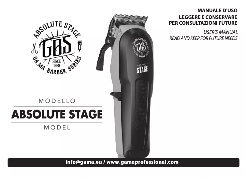 Image de la première page du manuel de l'appareil GBS Absolute Stage