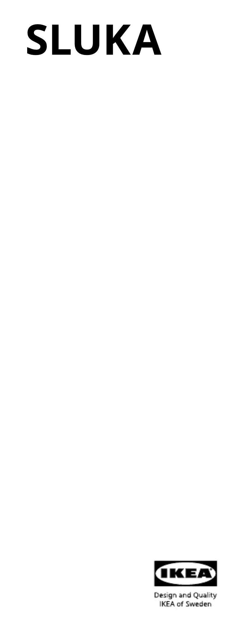 Image de la première page du manuel de l'appareil SLUKA 301.634.63