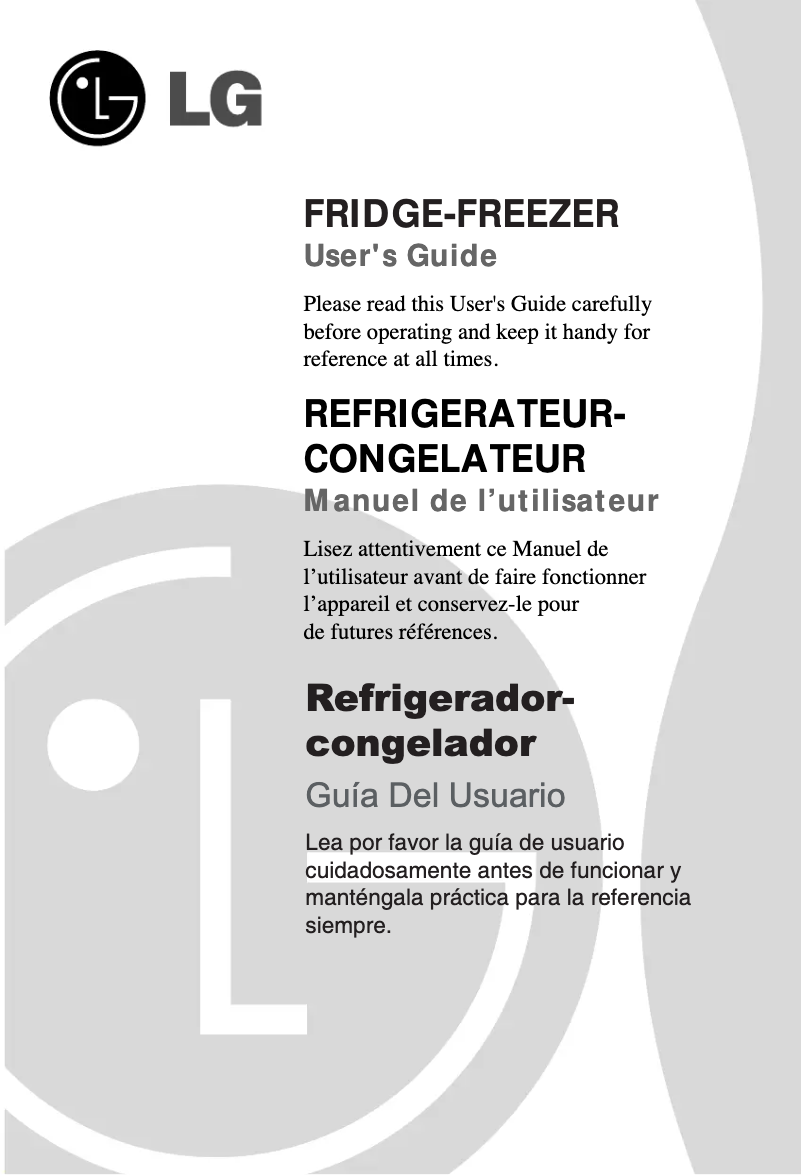 Image de la première page du manuel de l'appareil GC-154SQW