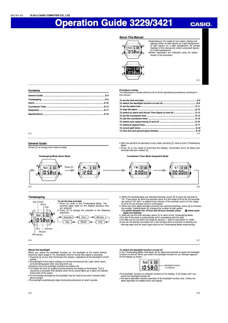 Page 1 de la notice Manuel utilisateur Casio G-Shock DW-5600SC-2