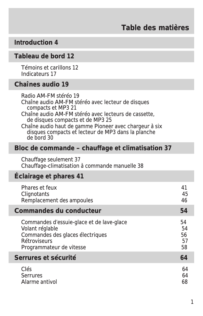 Page 1 de la notice Manuel utilisateur Mazda B-Series (2006)