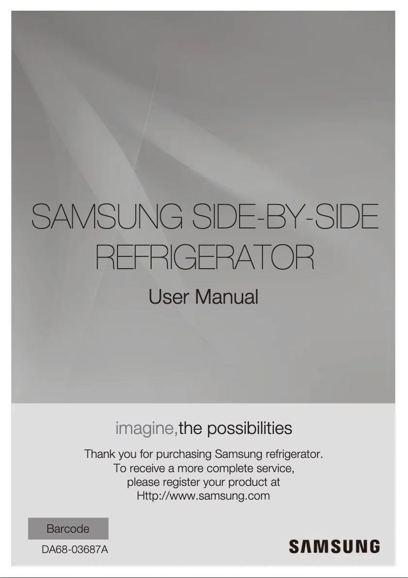 Page 1 de la notice Manuel utilisateur Samsung RS542NCAESL