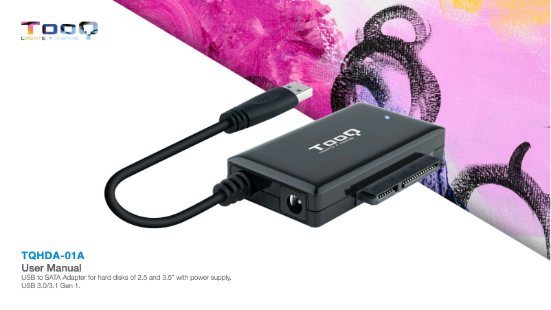 Page 1 de la notice Manuel utilisateur TooQ TQHDA-01A