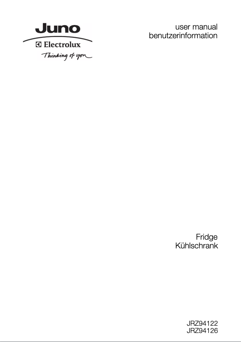 Image de la première page du manuel de l'appareil JRZ94122