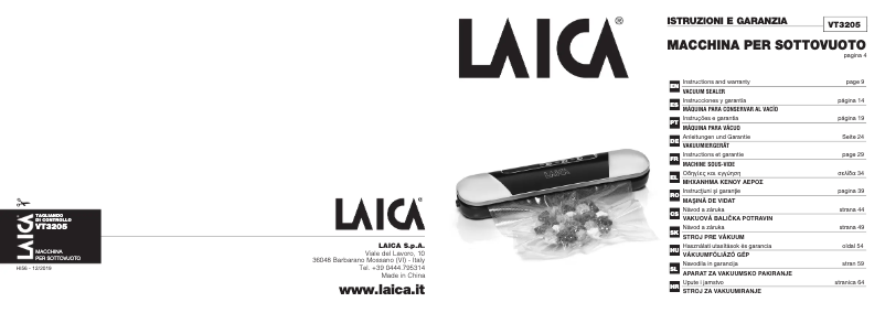 Image de la première page du manuel de l'appareil VT3205