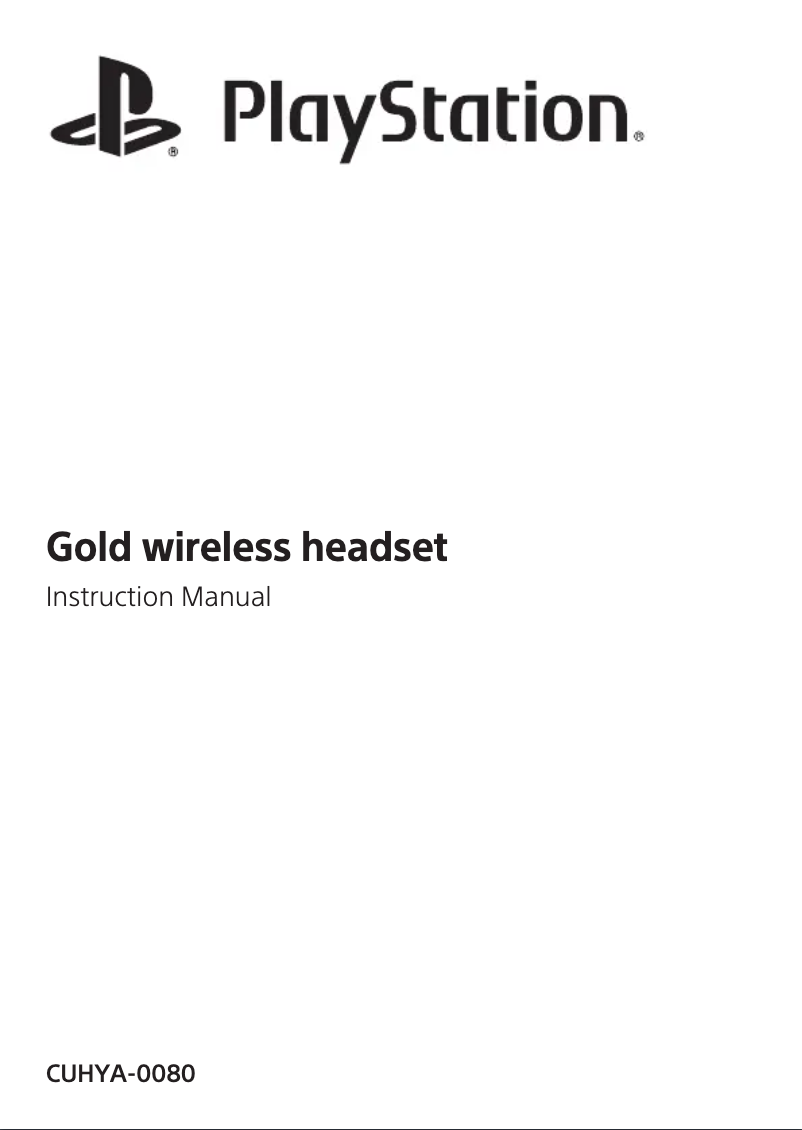 Page 1 de la notice Manuel utilisateur Sony Gold Wireless